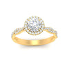 Load image into Gallery viewer, round-cut-lab-grown-diamond-vine-halo-engagement-ring-for-women-in-yellow-gold-FD9126RORANGLE5-NL-YG