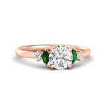 Load image into Gallery viewer, round-cut-marquise-and-round-accented-emerald-engagement-ring-in-rose-gold-fdenr11621rogemgrsleep-nl-rg_a38f6182-b19e-406d-8641-c583e4884ffe.jpg?v=1766474362