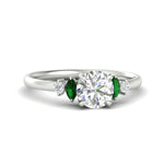 Load image into Gallery viewer, round-cut-marquise-and-round-accented-emerald-engagement-ring-in-white-gold-fdenr11621rogemgrsleep-nl-wg_0175074e-3a31-49d3-bab9-4be6a944b770.jpg?v=1766474362