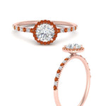 Load image into Gallery viewer, round-cut-orange-sapphire-halo-petite-engagement-ring-in-rose-gold-FD8523RORGSAORANGLE3-NL-RG
