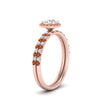Load image into Gallery viewer, round-cut-orange-sapphire-halo-wedding-ring-set-in-rose-gold-FD8523ROGSAOR-NL-RG