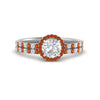 Load image into Gallery viewer, round-cut-orange-sapphire-halo-wedding-ring-set-in-white-gold-FD8523ROGSAOR-NL-WG