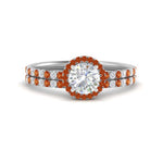 Load image into Gallery viewer, round-cut-orange-sapphire-halo-wedding-ring-set-in-white-gold-FD8523ROGSAOR-NL-WG
