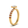 Load image into Gallery viewer, round-cut-orange-sapphire-halo-wedding-ring-set-in-yellow-gold-FD8523ROGSAOR-NL-YG