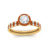 Load image into Gallery viewer, round-cut-orange-sapphire-halo-wedding-ring-set-in-yellow-gold-FD8523ROGSAOR-NL-YG