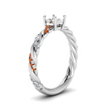 Load image into Gallery viewer, round-cut-orange-sapphire-twisted-vine-engagement-ring-in-white-gold-FD9127RORGSAORANGLE2-NL-WG