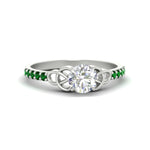 Load image into Gallery viewer, round-cut-petite-pave-emerald-fancy-engagement-ring-for-women-in-white-gold-fdenr8061rogemgrsleep-nl-wg?v=1757494978

