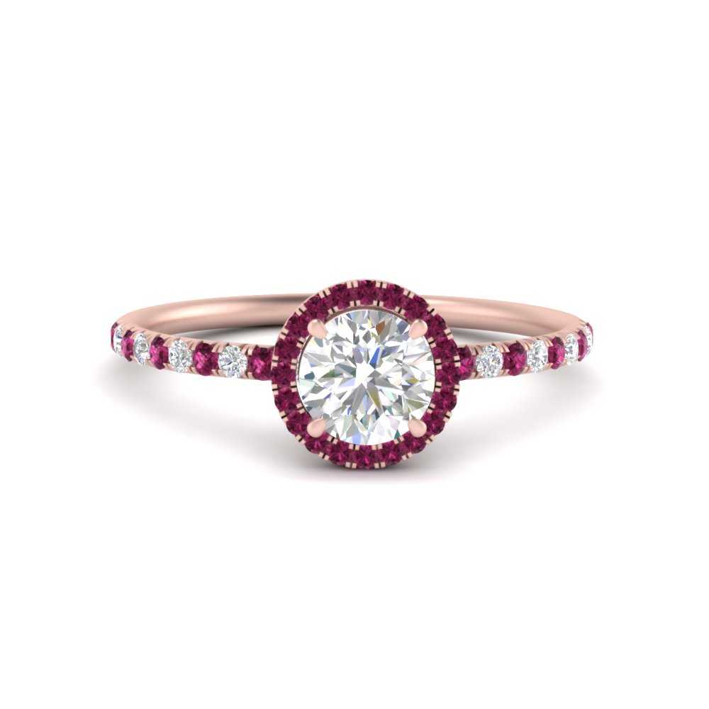 round-cut-pink-sapphire-halo-petite-engagement-ring-in-rose-gold-FD8523RORGSADRPIANGLE3-NL-RG