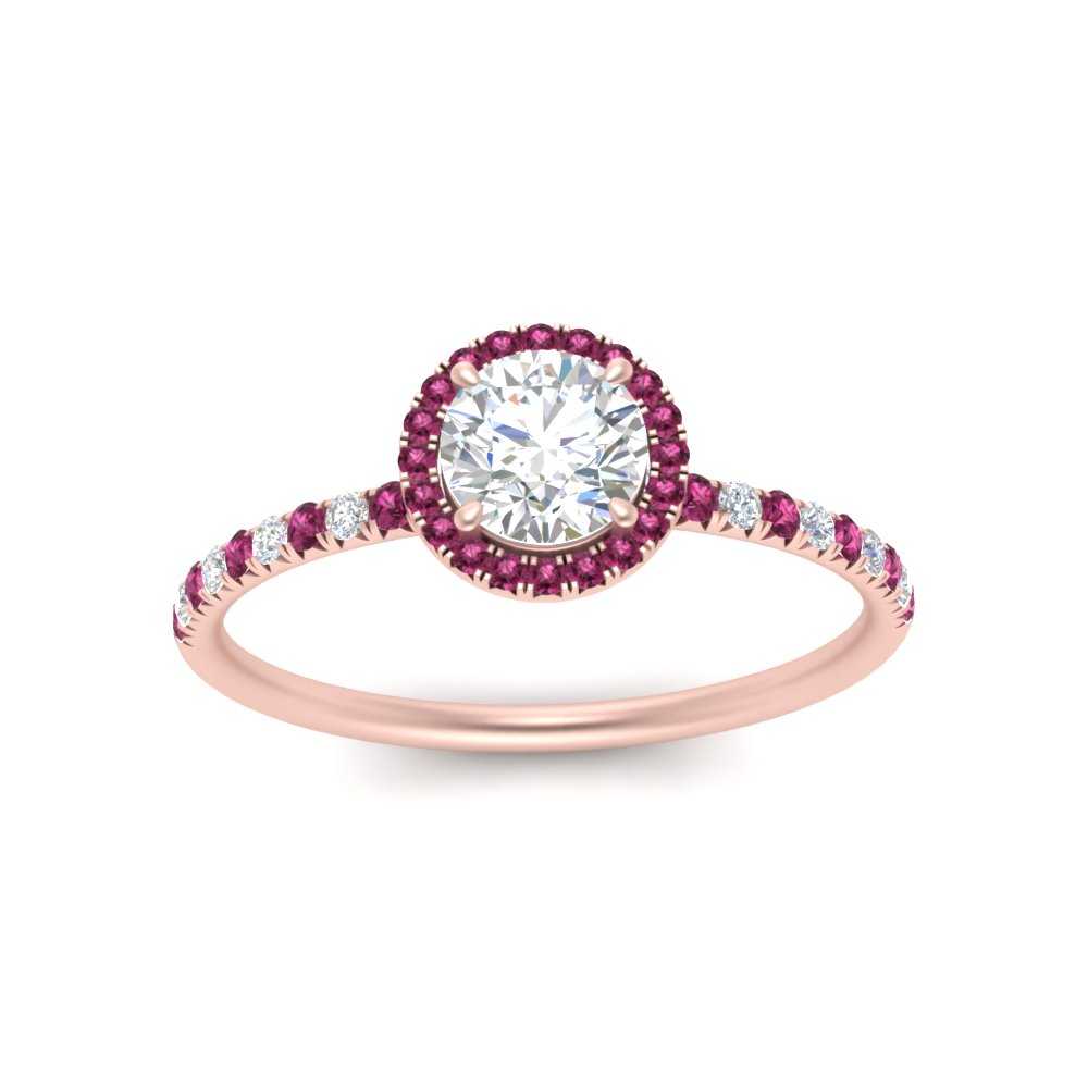 round-cut-pink-sapphire-halo-petite-engagement-ring-in-rose-gold-FD8523RORGSADRPIANGLE3-NL-RG