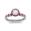 Load image into Gallery viewer, round-cut-pink-sapphire-halo-wedding-ring-set-in-white-gold-FD8523ROGSADRPI-NL-WG