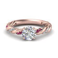 Thumbnail 36 - round-cut-pink-sapphire-twisted-vine-engagement-ring-in-rose-gold-FD9127RORGSADRPI-NL-RG