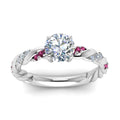 Thumbnail 9 - round-cut-pink-sapphire-twisted-vine-engagement-ring-in-white-gold-FD9127RORGSADRPIANGLE5-NL-WG