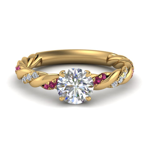 round-cut-pink-sapphire-twisted-vine-engagement-ring-in-yellow-gold-FD9127RORGSADRPI-NL-YG