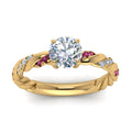 Thumbnail 64 - round-cut-pink-sapphire-twisted-vine-engagement-ring-in-yellow-gold-FD9127RORGSADRPIANGLE5-NL-YG