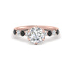 Load image into Gallery viewer, round-cut-prong-studded-black-diamond-accented-solitaire-engagement-ring-in-FD10955RORGBLACKANGLE3-NL-RG