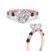 Load image into Gallery viewer, round-cut-prong-studded-black-diamond-accented-solitaire-engagement-ring-in-FD10955RORGBLACKANGLE3-NL-RG