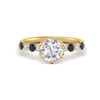 Load image into Gallery viewer, round-cut-prong-studded-black-diamond-accented-solitaire-engagement-ring-in-FD10955RORGBLACKANGLE3-NL-YG