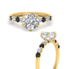 Load image into Gallery viewer, round-cut-prong-studded-black-diamond-accented-solitaire-engagement-ring-in-FD10955RORGBLACKANGLE3-NL-YG