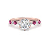 Load image into Gallery viewer, round-cut-prong-studded-pink-sapphire-accented-solitaire-engagement-ring-in-FD10955RORGSADRPIANGLE3-NL-RG