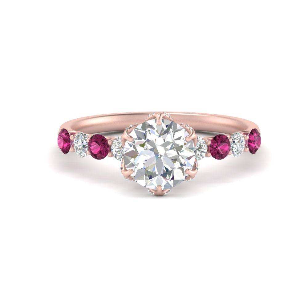 round-cut-prong-studded-pink-sapphire-accented-solitaire-engagement-ring-in-FD10955RORGSADRPIANGLE3-NL-RG
