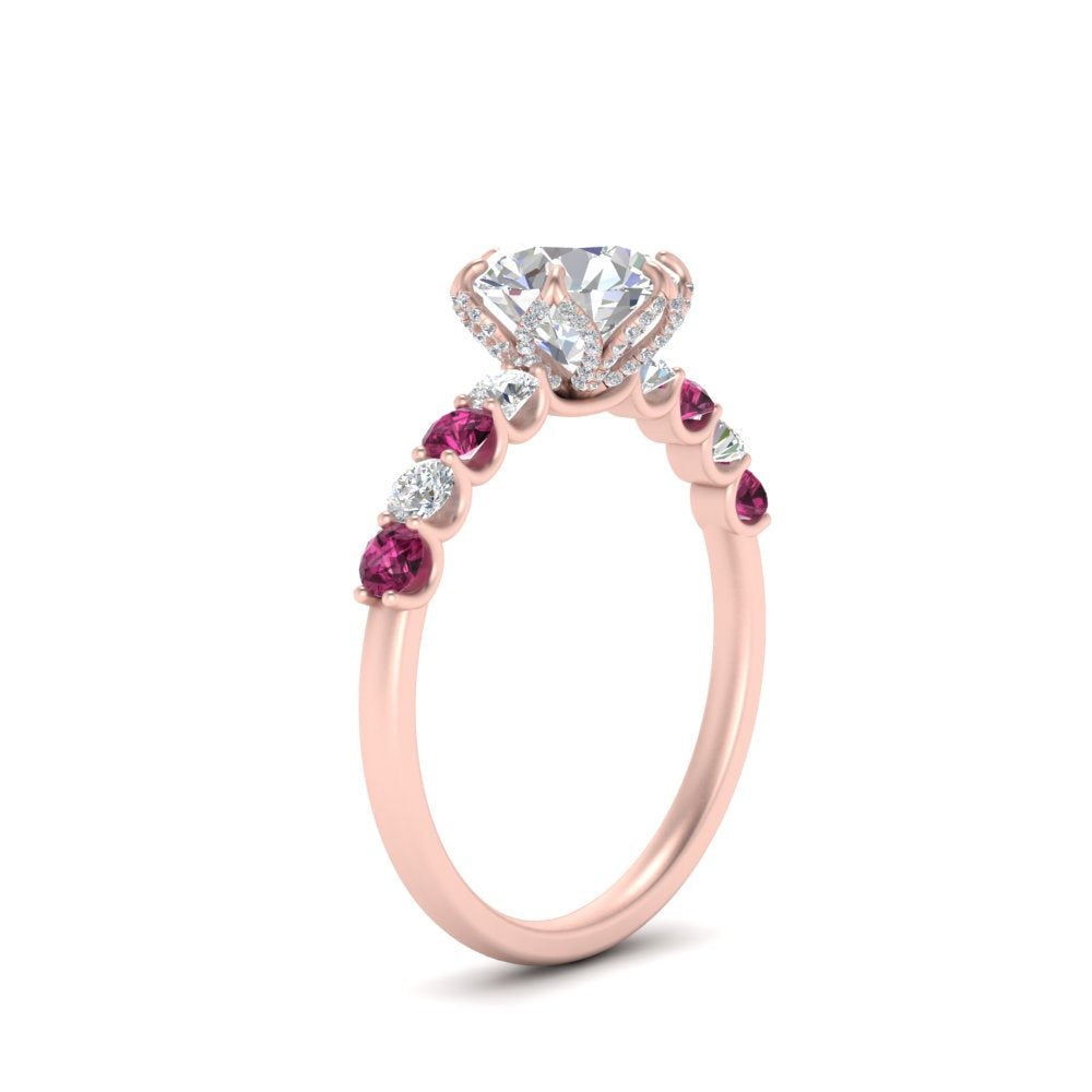 round-cut-prong-studded-pink-sapphire-accented-solitaire-engagement-ring-in-FD10955RORGSADRPIANGLE3-NL-RG