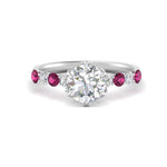 Load image into Gallery viewer, round-cut-prong-studded-pink-sapphire-accented-solitaire-engagement-ring-in-FD10955RORGSADRPIANGLE3-NL-WG
