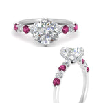 Load image into Gallery viewer, round-cut-prong-studded-pink-sapphire-accented-solitaire-engagement-ring-in-FD10955RORGSADRPIANGLE3-NL-WG
