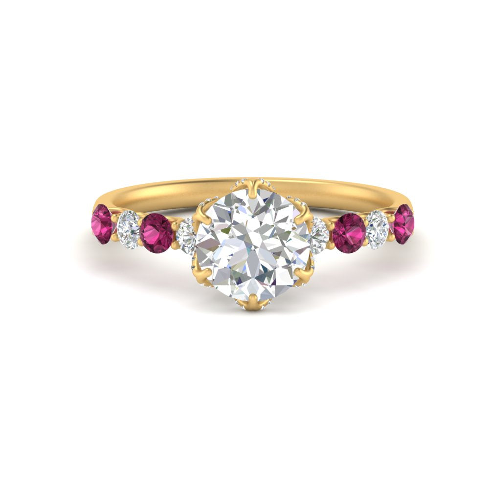 round-cut-prong-studded-pink-sapphire-accented-solitaire-engagement-ring-in-FD10955RORGSADRPIANGLE3-NL-YG