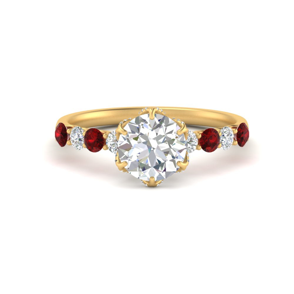 round-cut-prong-studded-ruby-accented-solitaire-engagement-ring-in-FD10955RORGRUDRANGLE3-NL-YG