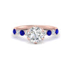 Load image into Gallery viewer, round-cut-prong-studded-sapphire-accented-solitaire-engagement-ring-in-FD10955RORGSABLANGLE3-NL-RG