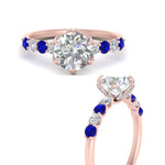 Load image into Gallery viewer, round-cut-prong-studded-sapphire-accented-solitaire-engagement-ring-in-FD10955RORGSABLANGLE3-NL-RG
