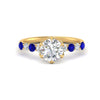 Load image into Gallery viewer, round-cut-prong-studded-sapphire-accented-solitaire-engagement-ring-in-FD10955RORGSABLANGLE3-NL-YG