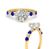 Load image into Gallery viewer, round-cut-prong-studded-sapphire-accented-solitaire-engagement-ring-in-FD10955RORGSABLANGLE3-NL-YG