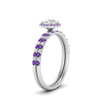 Load image into Gallery viewer, round-cut-purple-topaz-halo-wedding-ring-set-in-white-gold-FD8523ROGVITO-NL-WG