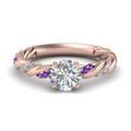 Thumbnail 54 - round-cut-purple-topaz-twisted-vine-engagement-ring-in-rose-gold-FD9127RORGVITO-NL-RG