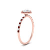 Load image into Gallery viewer, round-cut-ruby-halo-petite-engagement-ring-in-rose-gold-FD8523RORGRUDRANGLE3-NL-RG