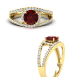 Load image into Gallery viewer, round-cut-ruby-halo-swirl-split-diamond-engagement-ring-in-yellow-gold-FD11180RORGRUDR-NL-YG-GS.jpg
