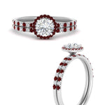 Load image into Gallery viewer, round-cut-ruby-halo-wedding-ring-set-in-white-gold-FD8523ROGRUDR-NL-WG
