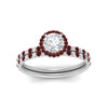 Load image into Gallery viewer, round-cut-ruby-halo-wedding-ring-set-in-white-gold-FD8523ROGRUDR-NL-WG
