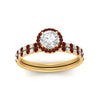 Load image into Gallery viewer, round-cut-ruby-halo-wedding-ring-set-in-yellow-gold-FD8523ROGRUDR-NL-YG
