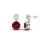 Load image into Gallery viewer, round-cut-ruby-stud-earrings-with-drop-design-in-white-gold-fdear11550rogrudrangle3-nl-wg.jpg?v=1769066477