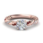 Load image into Gallery viewer, round-cut-ruby-twisted-vine-engagement-ring-in-rose-gold-FD9127RORGRUDR-NL-RG