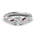 Thumbnail 21 - round-cut-ruby-twisted-vine-engagement-ring-in-white-gold-FD9127RORGRUDR-NL-WG