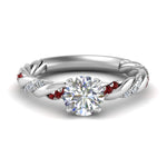 Load image into Gallery viewer, round-cut-ruby-twisted-vine-engagement-ring-in-white-gold-FD9127RORGRUDR-NL-WG