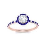Load image into Gallery viewer, round-cut-sapphire-halo-petite-engagement-ring-in-rose-gold-FD8523RORGSABLANGLE3-NL-RG
