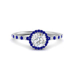 Load image into Gallery viewer, round-cut-sapphire-halo-petite-engagement-ring-in-white-gold-FD8523RORGSABLANGLE3-NL-WG
