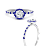 Load image into Gallery viewer, round-cut-sapphire-halo-petite-engagement-ring-in-white-gold-FD8523RORGSABLANGLE3-NL-WG
