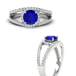 Load image into Gallery viewer, round-cut-sapphire-halo-swirl-split-diamond-engagement-ring-in-white-gold-FD11180RORGSABL-NL-WG-GS.jpg
