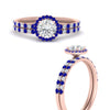 Load image into Gallery viewer, round-cut-sapphire-halo-wedding-ring-set-in-rose-gold-FD8523ROGSABL-NL-RG