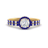 Load image into Gallery viewer, round-cut-sapphire-halo-wedding-ring-set-in-yellow-gold-FD8523ROGSABL-NL-YG